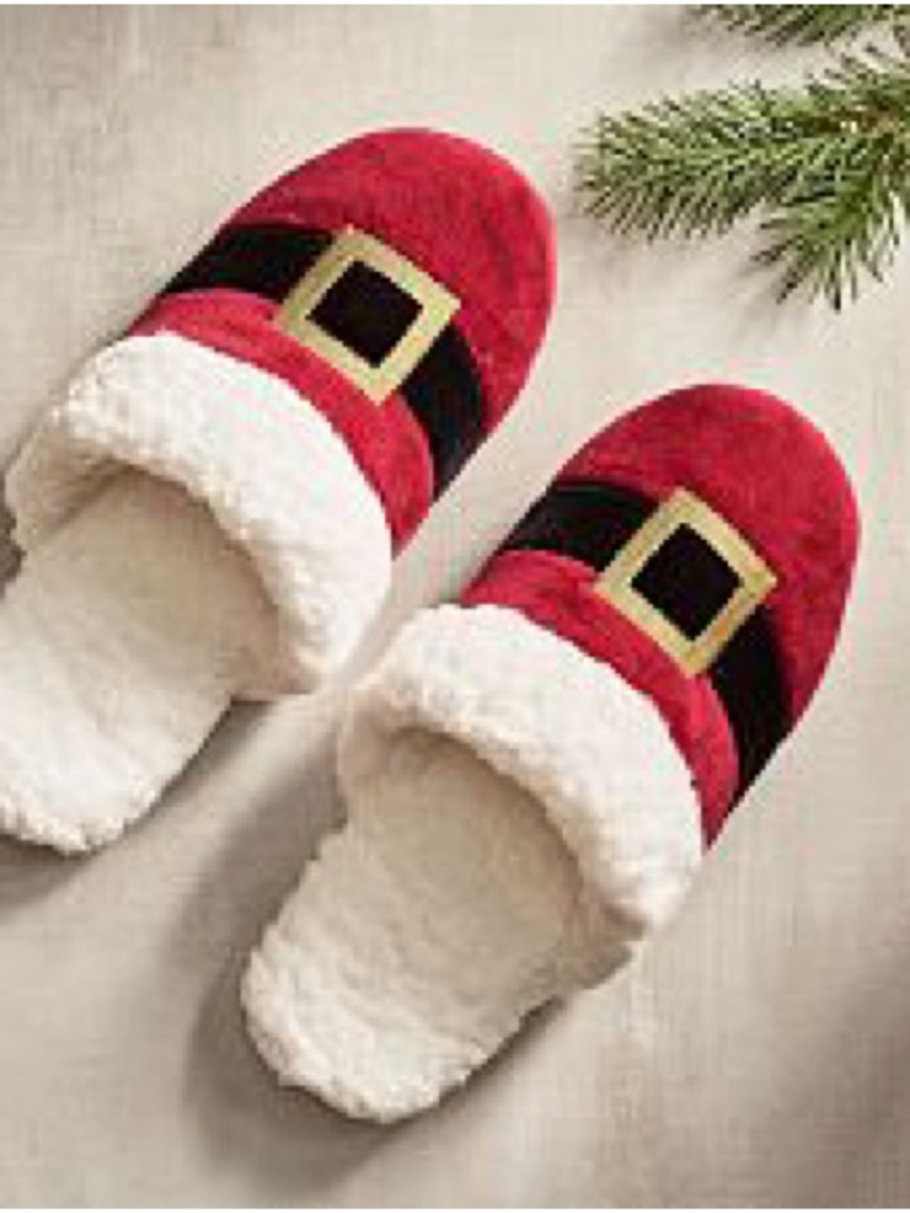 Pottery Barn Mr. Claus Slippers Small